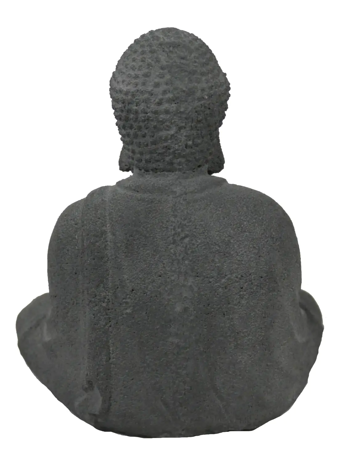  Product image 4 of the product “Sitting buddha, Japanese, Form stone, carved, handcrafted& coloured grey ”